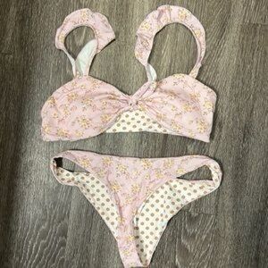 Dippin Daisys Floral Pink Bikini Set